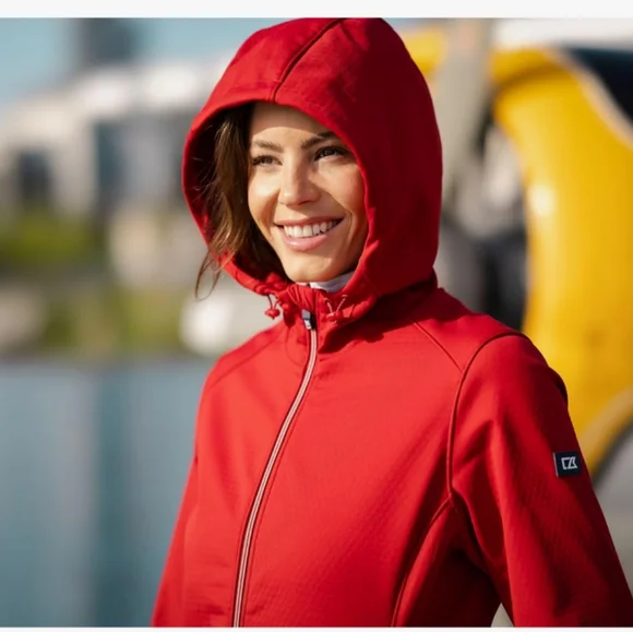 Cutter & Buck Red Jacket with Hood - Picture 3 of 15